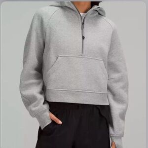 Lululemon Scuba Oversized Half-Zip Hoodie in Grey